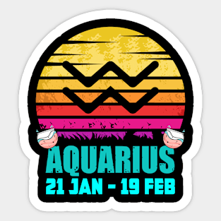 Aquarius Zodiac Sign Sticker